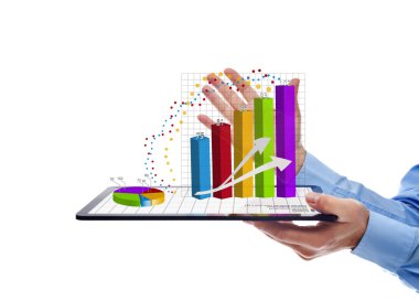 Yıllık rapor listeleri - izole sunulması iş adamı