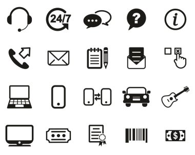 Simgeleri Değiştir veya Değiştir Siyah & Beyaz Büyük Ayarlar