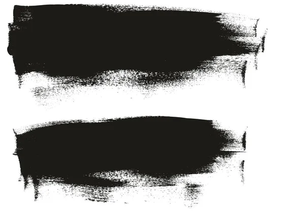 書道ペイントワイドブラシ背景長い高詳細抽象ベクトル背景セット5 — ストックベクタ