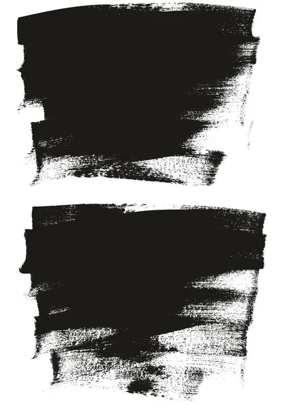 書道ペイントワイドブラシ背景長い高詳細抽象ベクトル背景セット15 — ストックベクタ