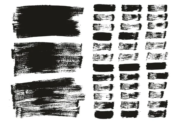 フラットペイントブラシ薄い長い背景 直線ミックス高詳細抽象ベクトル背景ミックスセット — ストックベクタ
