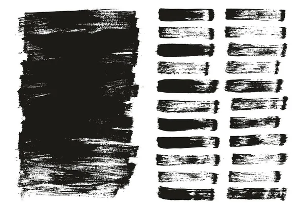 フラットペイントブラシ薄い長い背景 直線ミックス高詳細抽象ベクトル背景ミックスセット — ストックベクタ