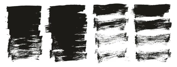 フラットペイントブラシ薄いショートミックス背景高詳細抽象ベクトル背景ミックスセット — ストックベクタ