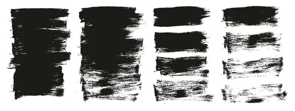 フラットペイントブラシ薄いショートミックス背景高詳細抽象ベクトル背景ミックスセット — ストックベクタ