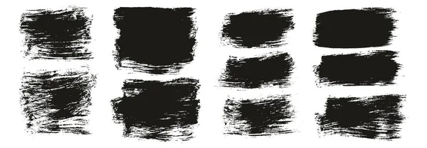 フラットペイントブラシ厚ショートミックス背景高詳細抽象ベクトル背景ミックスセット — ストックベクタ