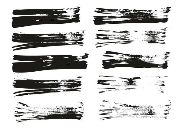 Flat Fan Brush Thin Straight Lines High Detail Abstract Vector Background Set 