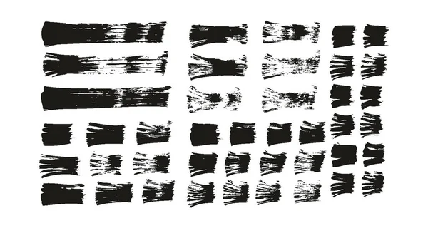 フラットファンブラシ細い直線高詳細抽象ベクトル背景セット — ストックベクタ