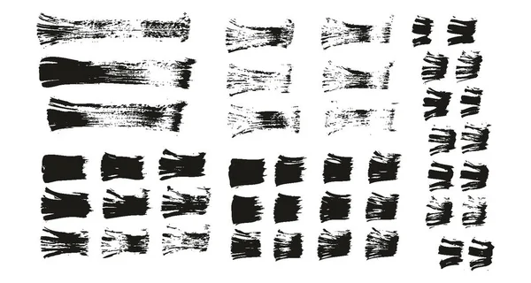 Brosse Ventilateur Plat Lignes Droites Minces Ensemble Fond Vectoriel Abstrait — Image vectorielle