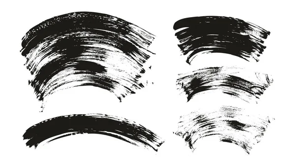 Fan Plat Pinceau Mince Fond Courbé Mélange Haute Détail Abstrait — Image vectorielle