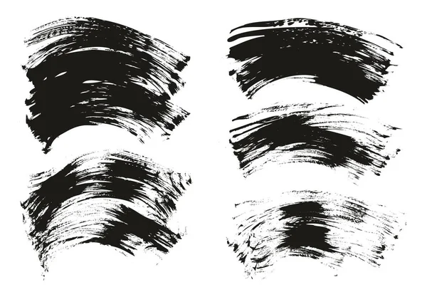 Flat Fan Pinsel Dünn Gebogener Hintergrund Mix High Detail Abstrakter — Stockvektor