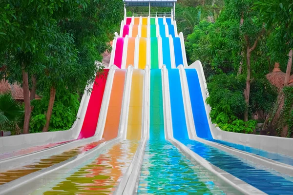 Colorful water slides — Stock Photo, Image