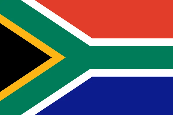 Vlag van Zuid-Afrika — Stockvector