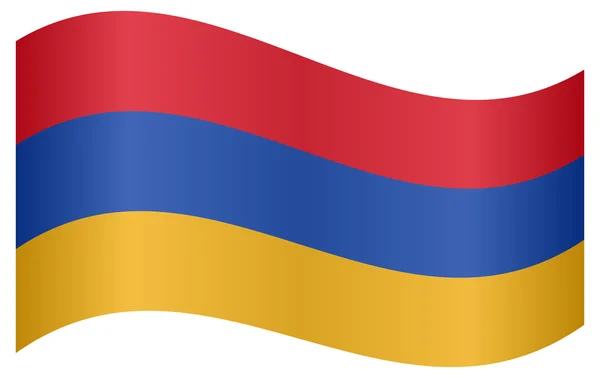 Flagge von Armenien schwenkend — Stockvektor