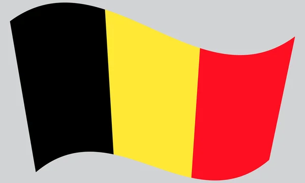 Bandera de Belgium ondeando — Archivo Imágenes Vectoriales