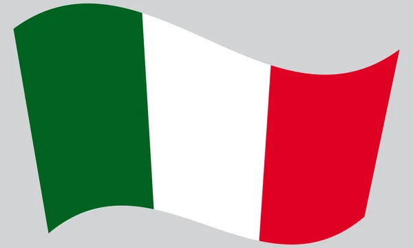 İtalya sallayarak bayrak — Stok Vektör
