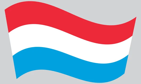 Bandeira do Luxemburgo acenando — Vetor de Stock