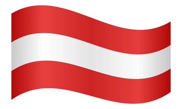 Bandiera austriaca sventola — Vettoriale Stock