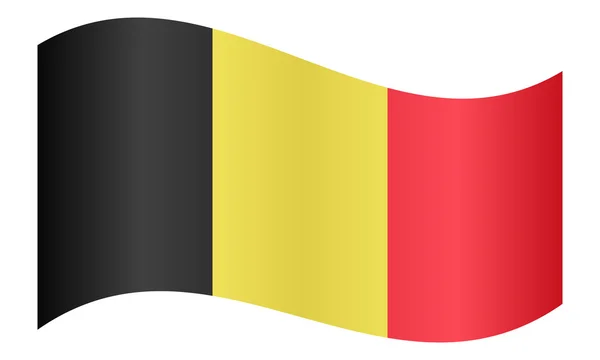 Flagga Belgien vinka — Stock vektor