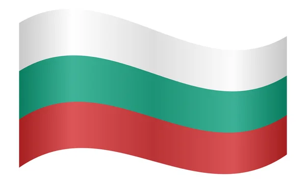 Bandera de Bulgaria ondeando — Archivo Imágenes Vectoriales