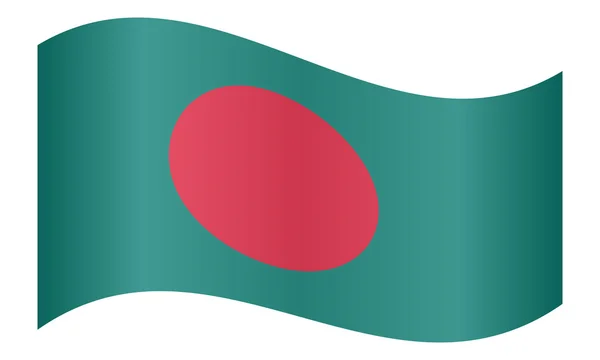 Прапор Бангладеш розмахуючи — стоковий вектор