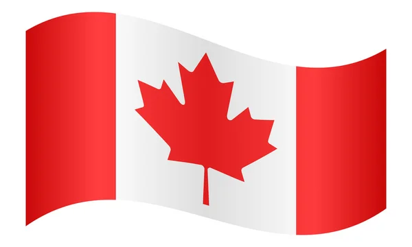 Bandera de Canadá ondeando — Archivo Imágenes Vectoriales
