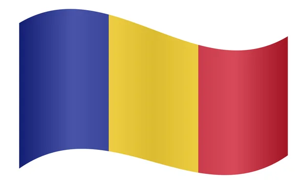 Drapeau du Tchad agitant — Image vectorielle