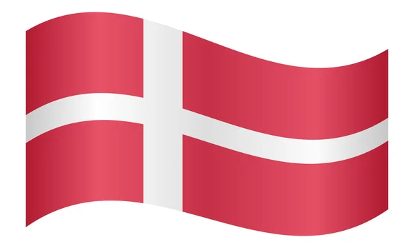 Bandera de Dinamarca ondeando — Archivo Imágenes Vectoriales