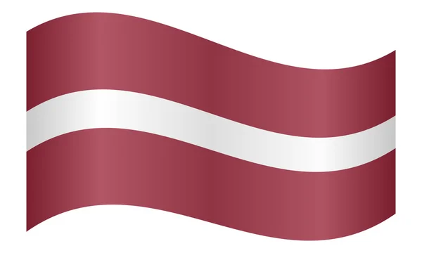 Vlajka Lotyšska mává — Stockový vektor