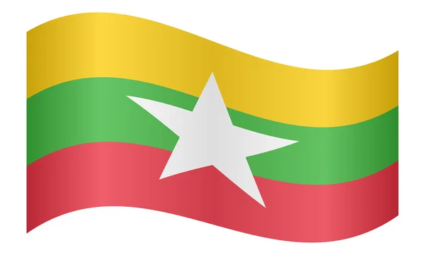 Flaga Macha Myanmar — Wektor stockowy