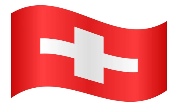 Svájc hullámzó zászlaja — Stock Vector