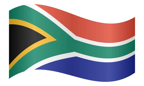 Flag of South Africa waving — Stock Vector