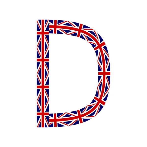 Γράμμα D από Ηνωμένο Βασίλειο σημαίες — Διανυσματικό Αρχείο