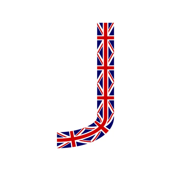 İngiltere bayrakları yapılan J harfi — Stok Vektör