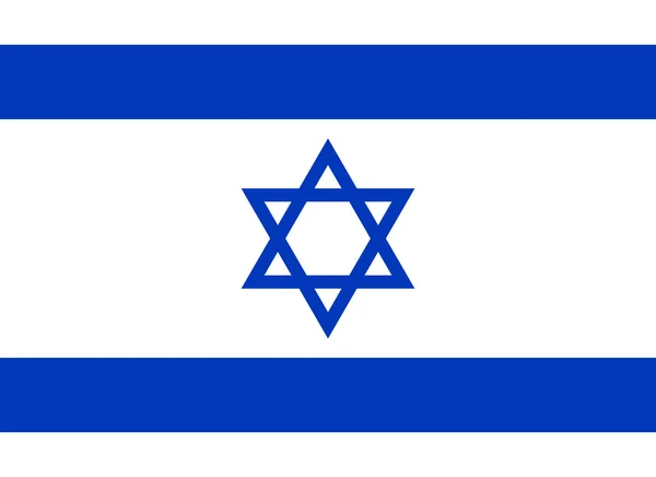 Bandeira de Israel em proporções e cores corretas — Vetor de Stock