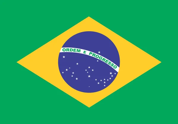 Flagge Brasiliens in den richtigen Proportionen und Farben — Stockvektor