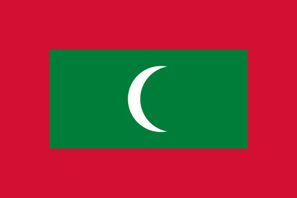 Flag of Maldives in correct proportions and colors — Stock Vector