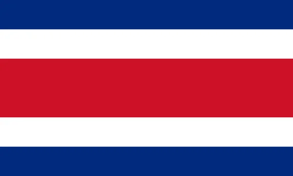 Kostarická vlajka ve správném poměru a barvy — Stockový vektor