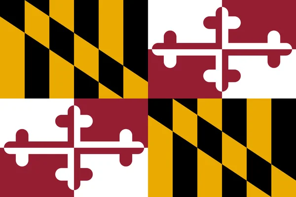 Flag of Maryland correct proportions and colors — Stock Vector