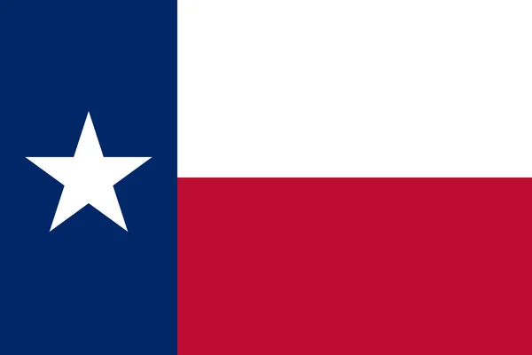 Bandeira do Texas proporções e cores corretas —  Vetores de Stock