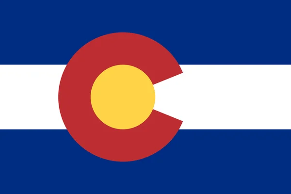 正しい縦横比や色でコロラド州の旗 — ストックベクタ