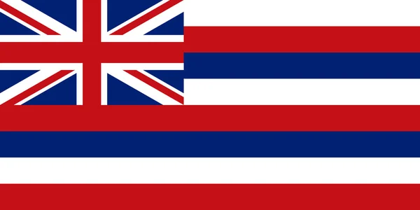Drapeau de Hawaï proportions et couleurs correctes — Image vectorielle