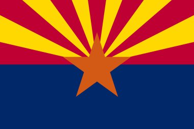 Arizona bayrağı doğru oranları ve renklerde