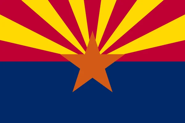 Arizona bayrağı doğru oranları ve renklerde