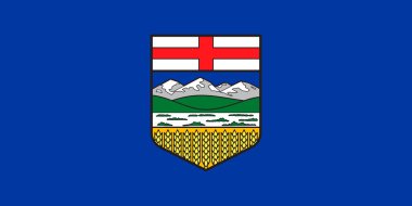 Alberta bayrağı doğru oranları ve renklerde