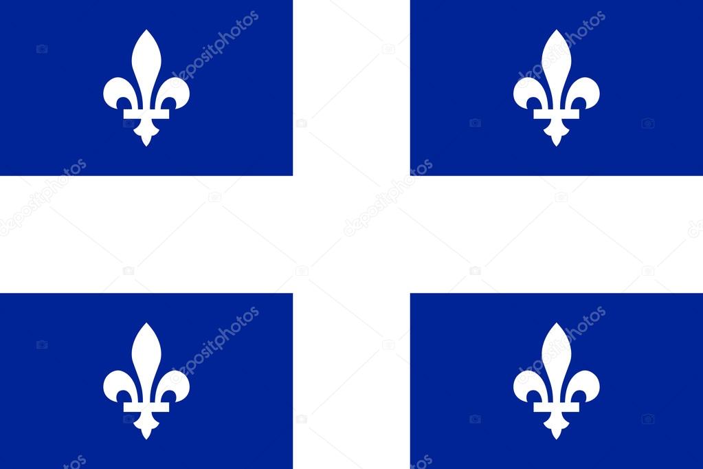 Flag of Quebec in correct proportions and colors