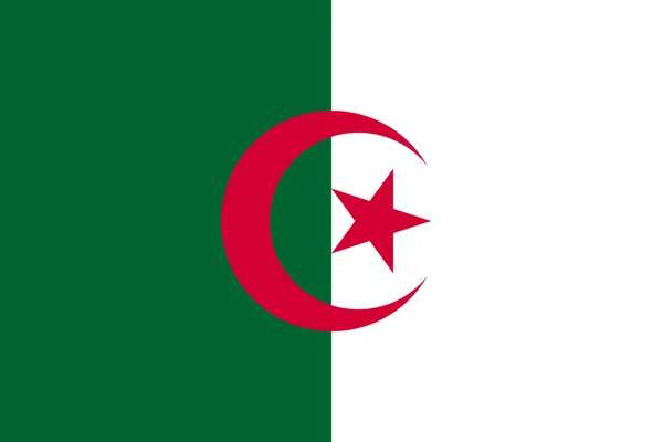 A helyes arányok és színek Algéria zászlaja — Stock Vector