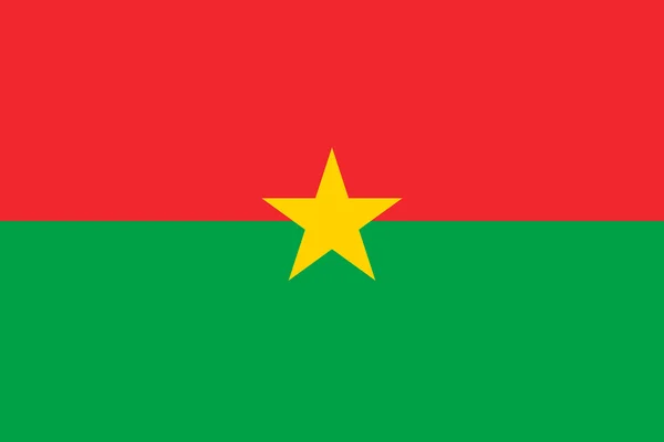 Bandeira de Burkina Faso no tamanho e cores corretos — Vetor de Stock