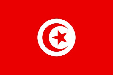 Tunus bayrağı doğru oranları ve renklerde
