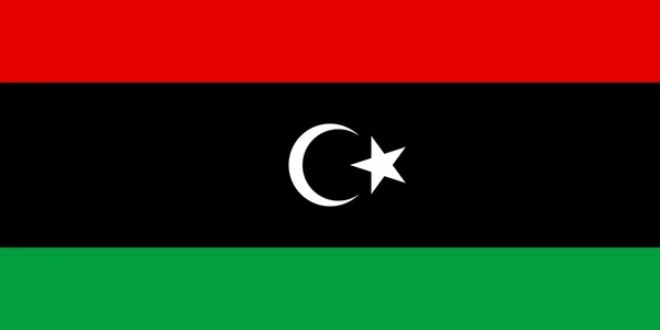 Flag of Libya in correct proportions and colors — Stock Vector