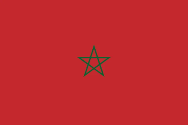 Drapeau du Maroc en proportions et couleurs correctes — Image vectorielle